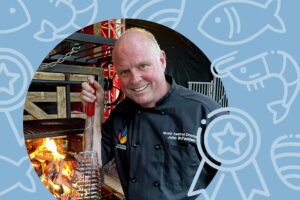 Photo of Jhn McFadden, the world seafood champion, at Vivid Sydney